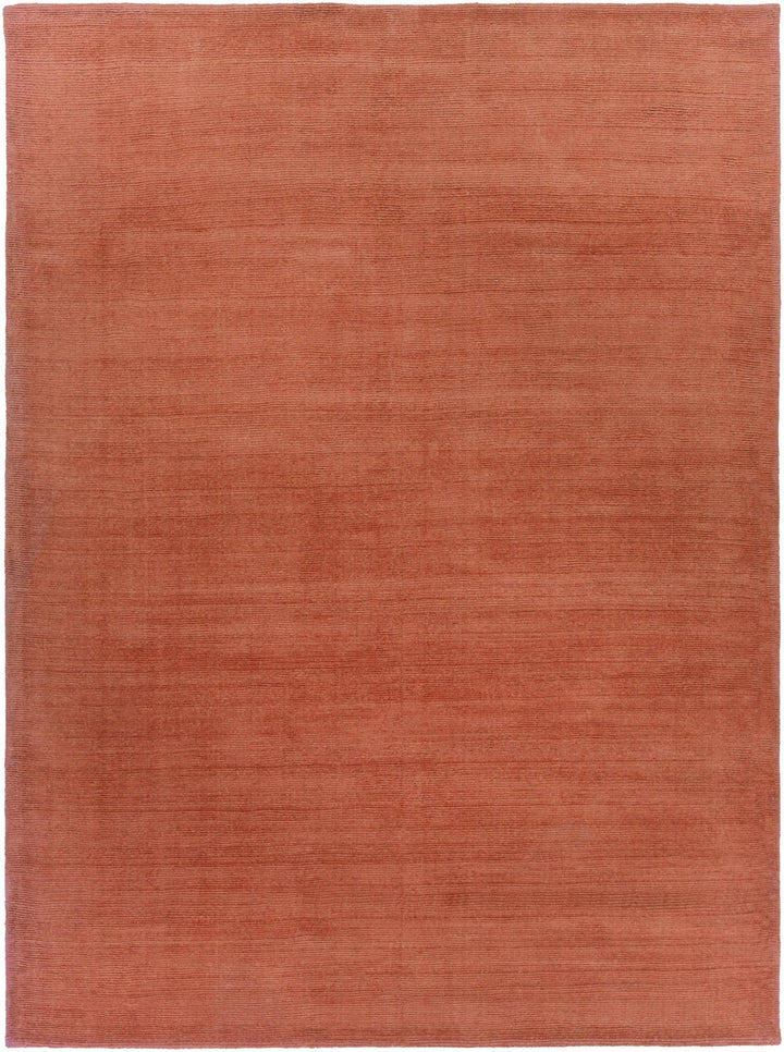 Welch Brockton Modern Solid Rust Hand Loomed Wool Rug - The Rug Decor