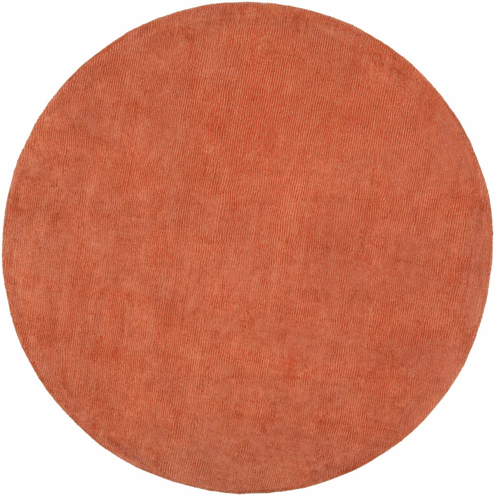 Welch Brockton Modern Solid Rust Hand Loomed Wool Rug - The Rug Decor