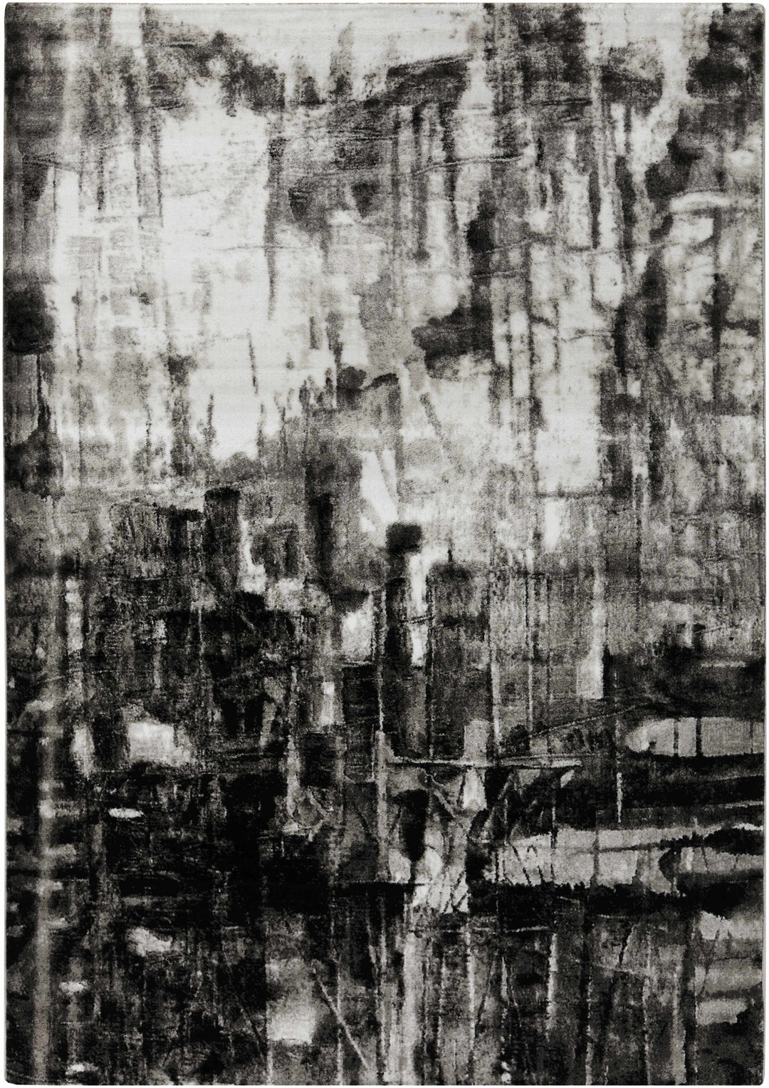 Westpoint Black And Ivory Modern Abstract Design Area Rug