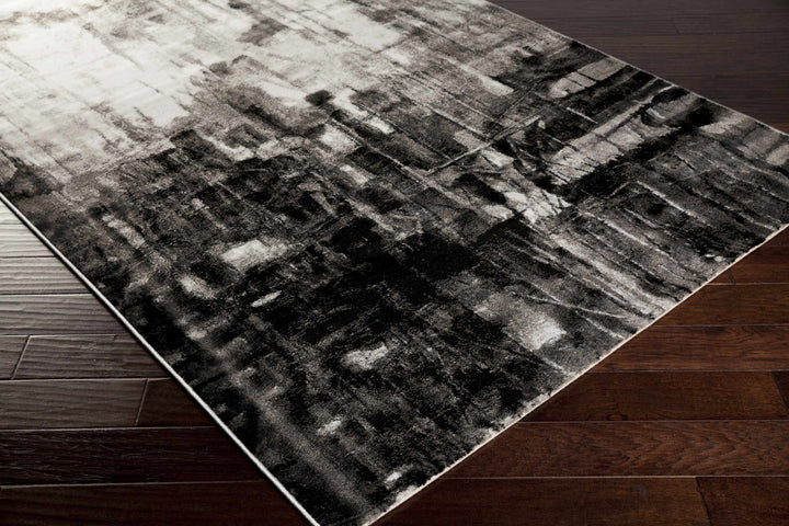 Westpoint Black And Ivory Modern Abstract Design Area Rug