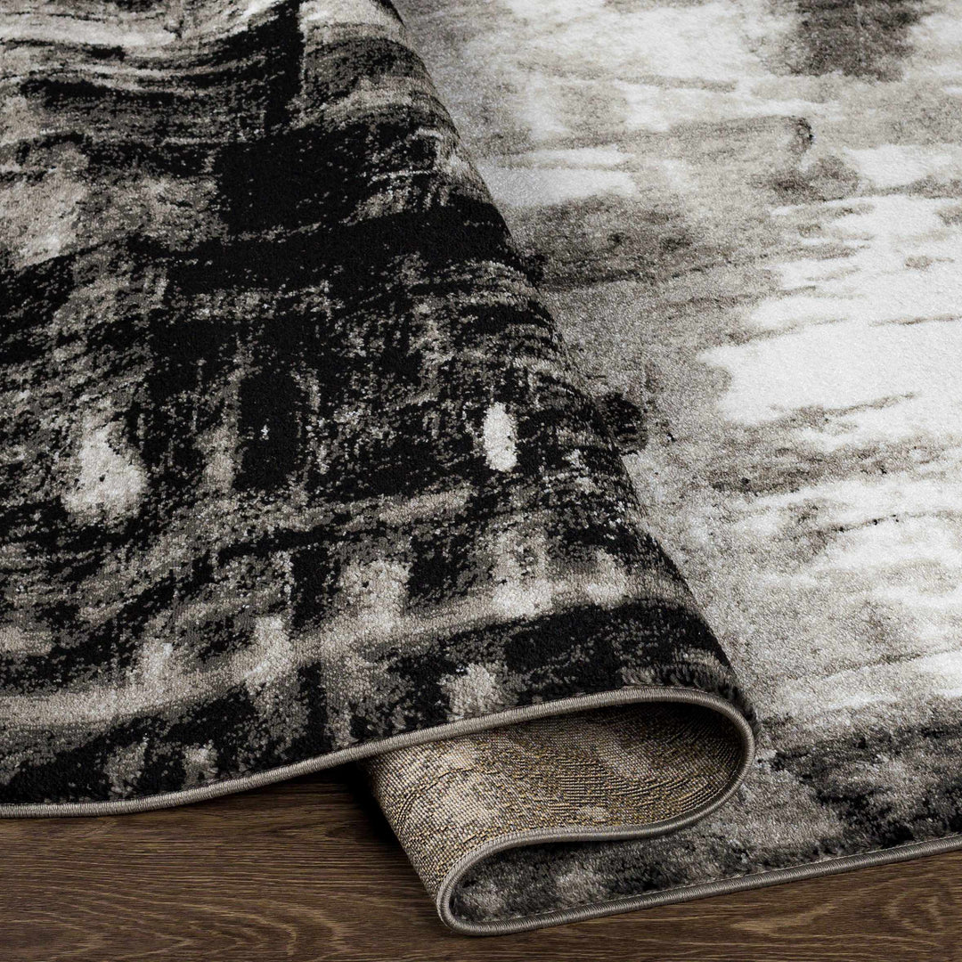 Westpoint Black And Ivory Modern Abstract Design Area Rug