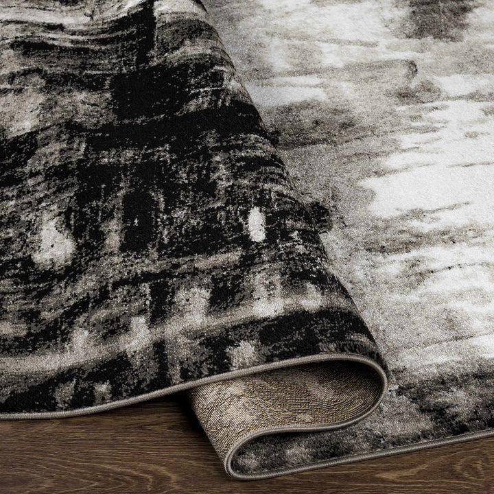 Westpoint Black And Ivory Modern Abstract Design Area Rug