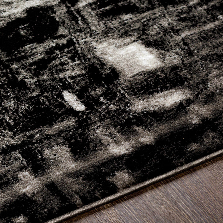 Westpoint Black And Ivory Modern Abstract Design Area Rug