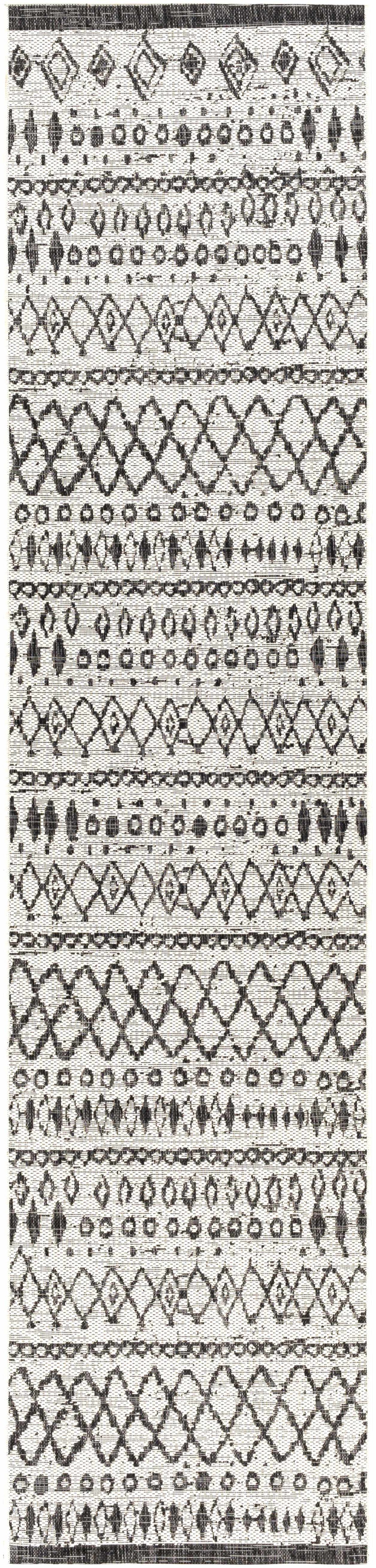 Westside Modern Style Ivory And Black Outdoor Area Rug