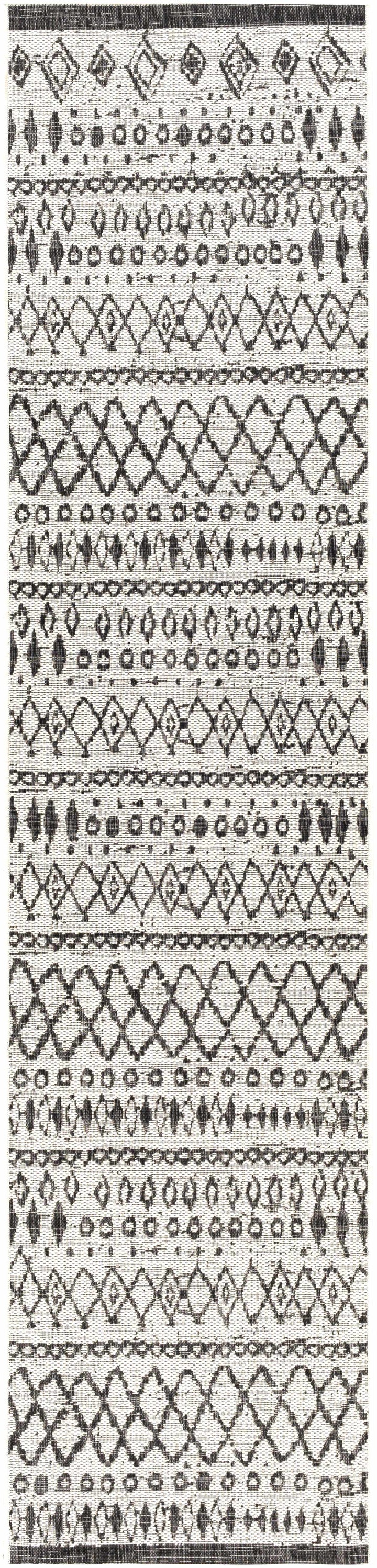 Westside Modern Style Ivory And Black Outdoor Area Rug