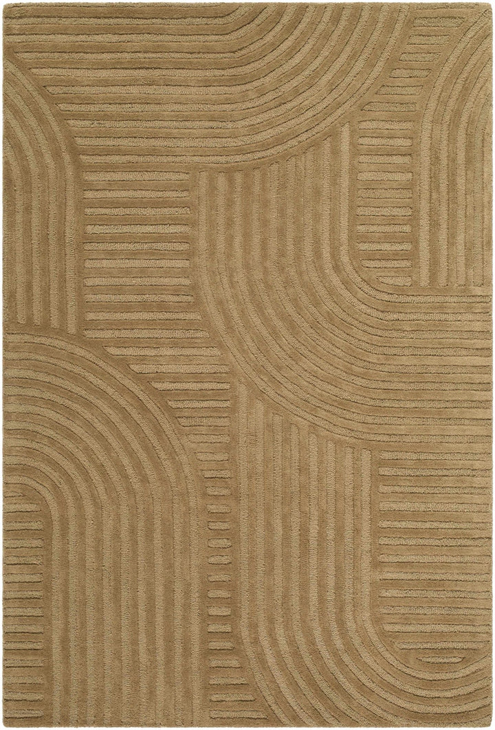 Whan Contemporary Camel Hand Tufted Wool Area Rug - The Rug Decor