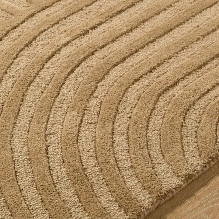 Whan Contemporary Camel Hand Tufted Wool Area Rug - The Rug Decor