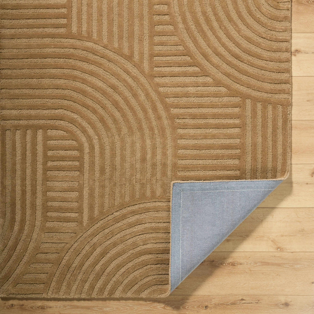 Whan Contemporary Camel Hand Tufted Wool Area Rug - The Rug Decor