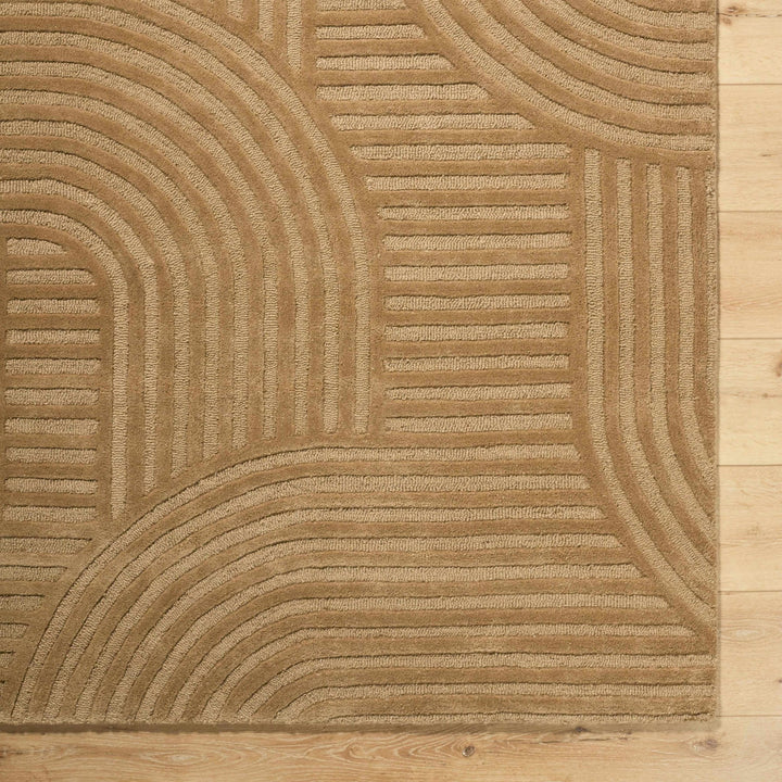 Whan Contemporary Camel Hand Tufted Wool Area Rug - The Rug Decor
