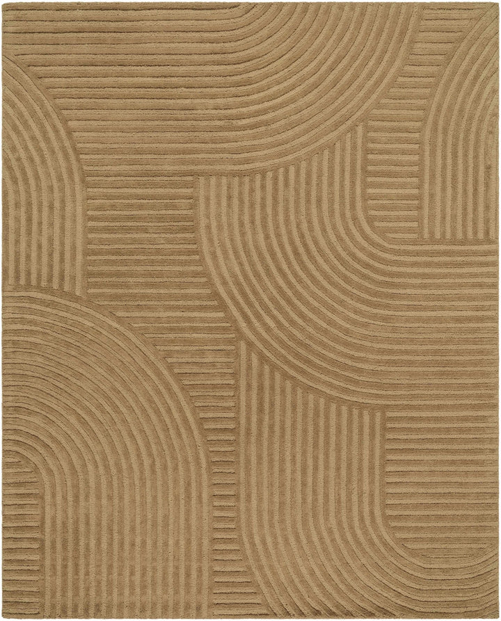 Whan Contemporary Camel Hand Tufted Wool Area Rug - The Rug Decor