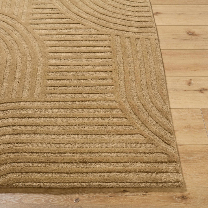 Whan Contemporary Camel Hand Tufted Wool Area Rug - The Rug Decor