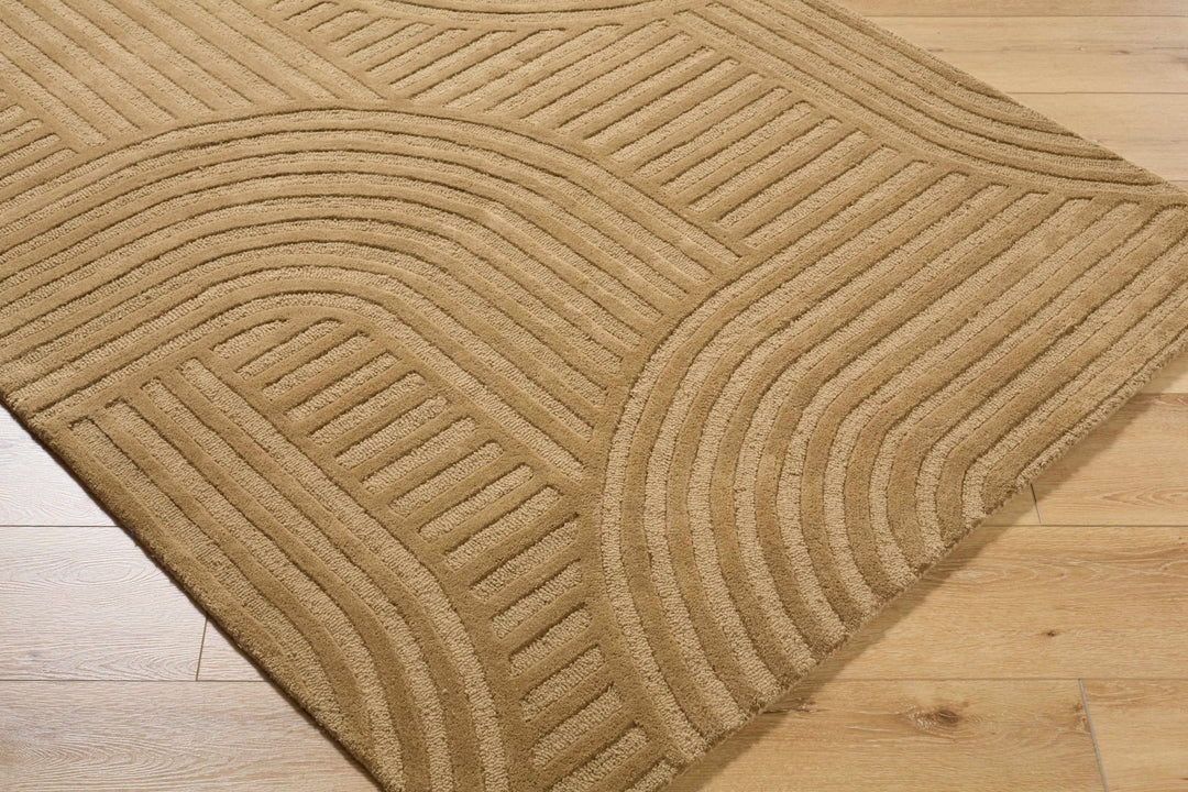 Whan Contemporary Camel Hand Tufted Wool Area Rug - The Rug Decor