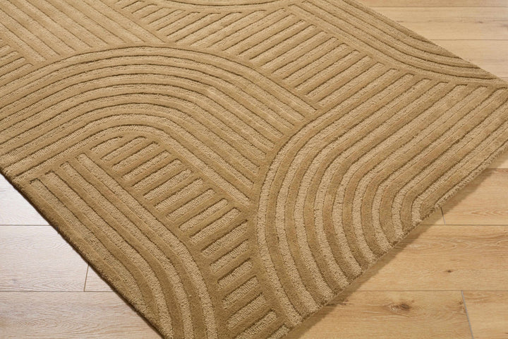 Whan Contemporary Camel Hand Tufted Wool Area Rug - The Rug Decor