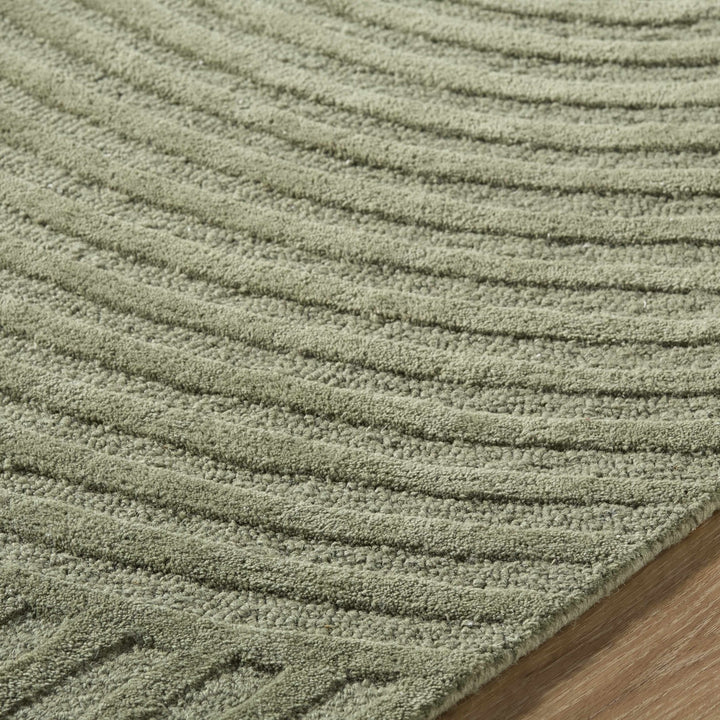 Whan Contemporary Geometrical Olive Hand Tufted Area Rug - The Rug Decor