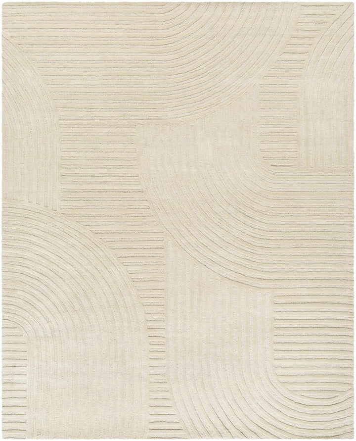Whan Contemporary Style Beige Hand Tufted Wool Area Rug - The Rug Decor