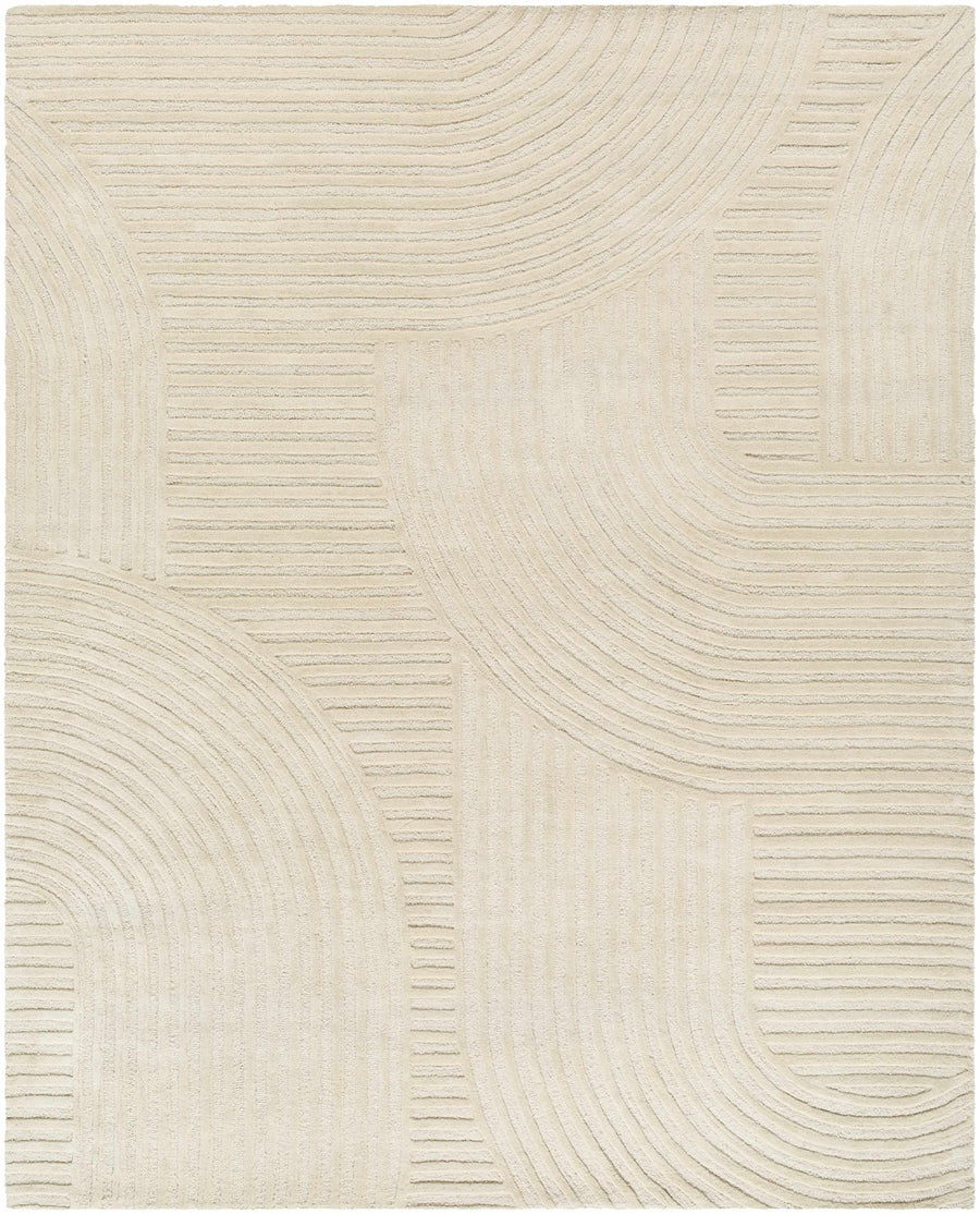 Whan Contemporary Style Beige Hand Tufted Wool Area Rug - The Rug Decor