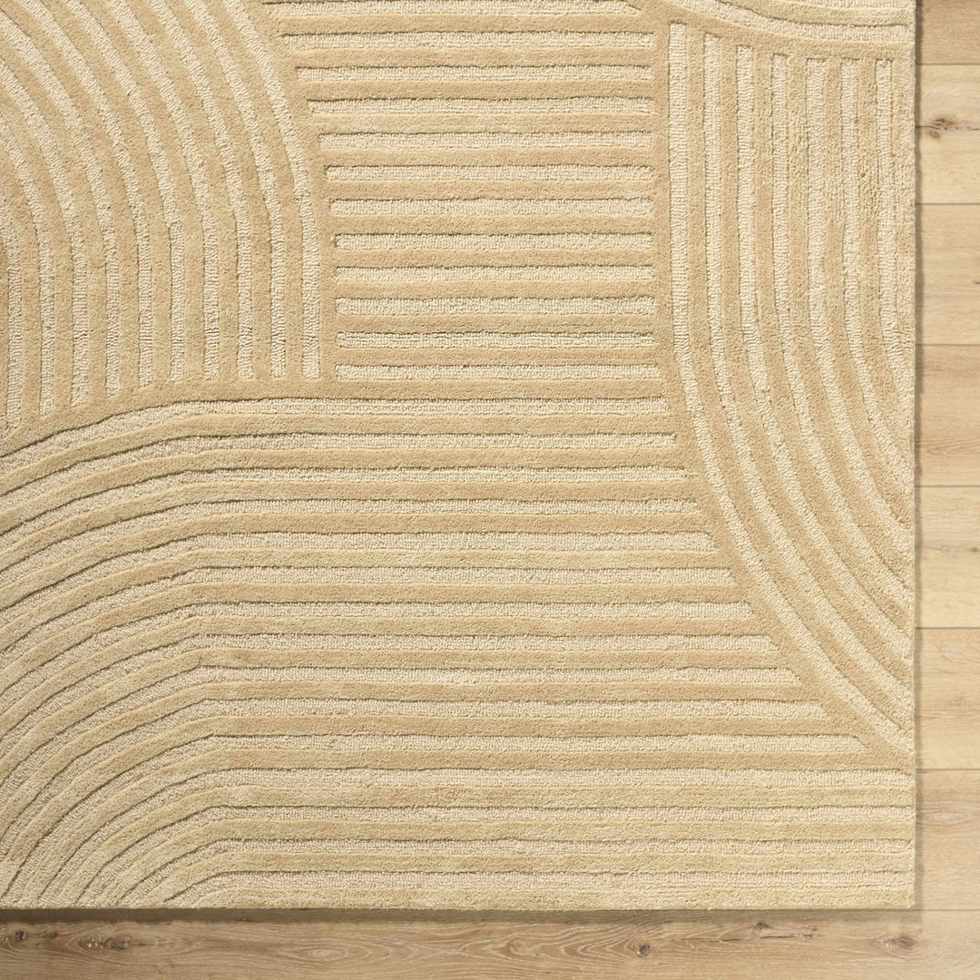 Whan Contemporary Style Beige Hand Tufted Wool Area Rug - The Rug Decor