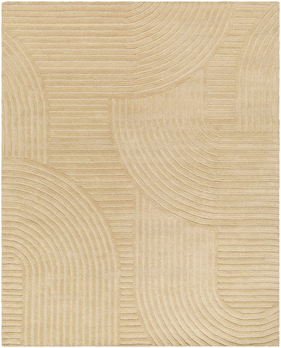 Whan Contemporary Style Beige Hand Tufted Wool Area Rug - The Rug Decor