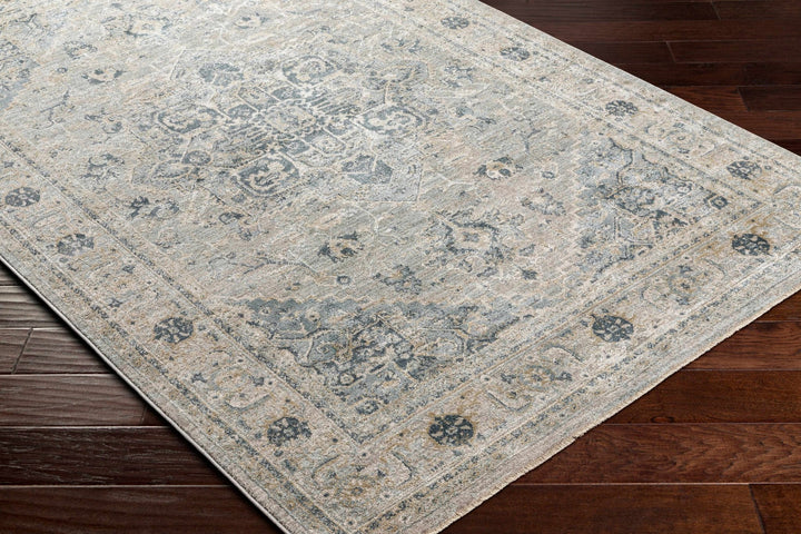 Whangamata Traditional Design Gray And Beige Area Rug - The Rug Decor
