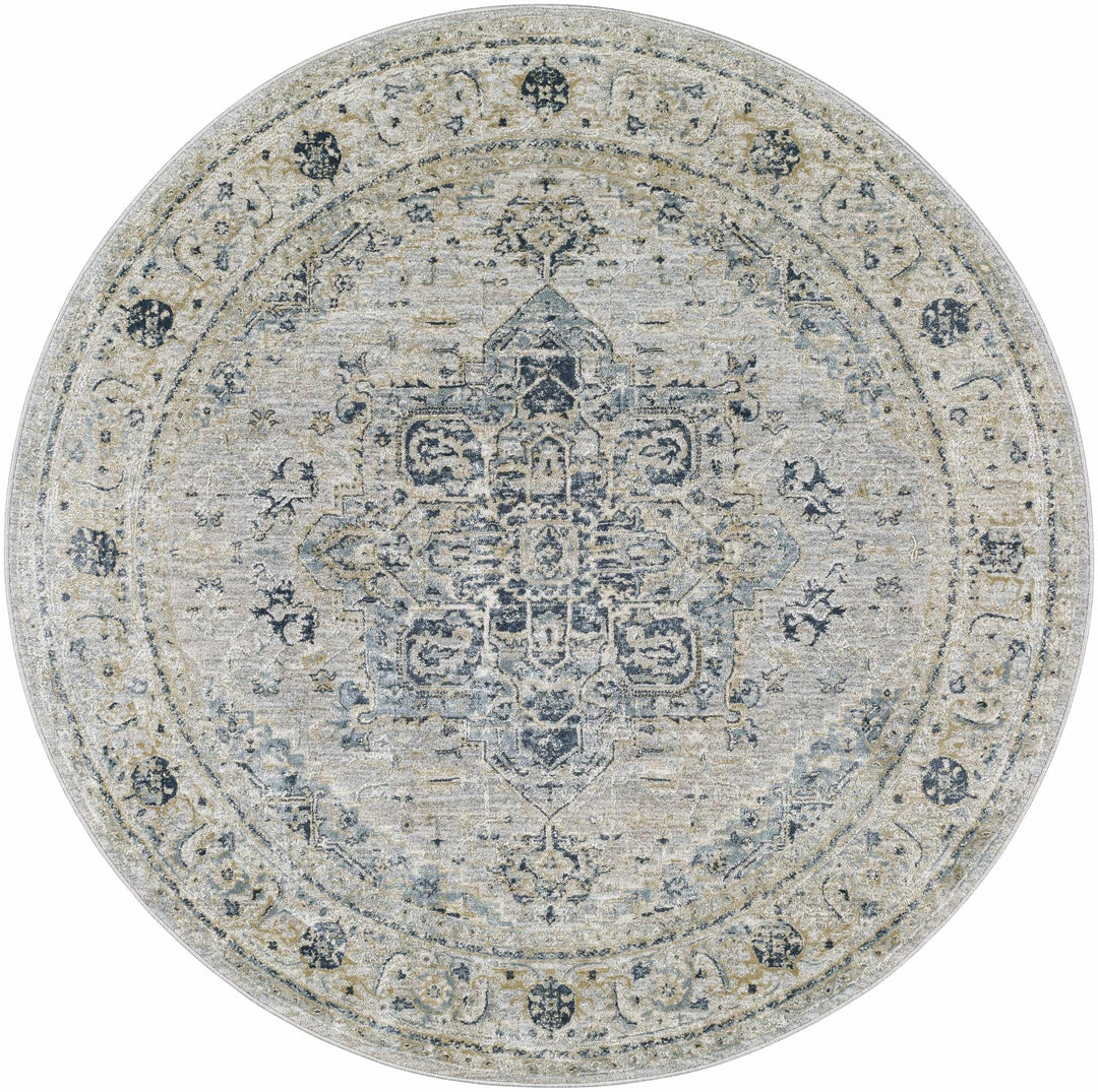 Whangamata Traditional Design Gray And Beige Area Rug - The Rug Decor