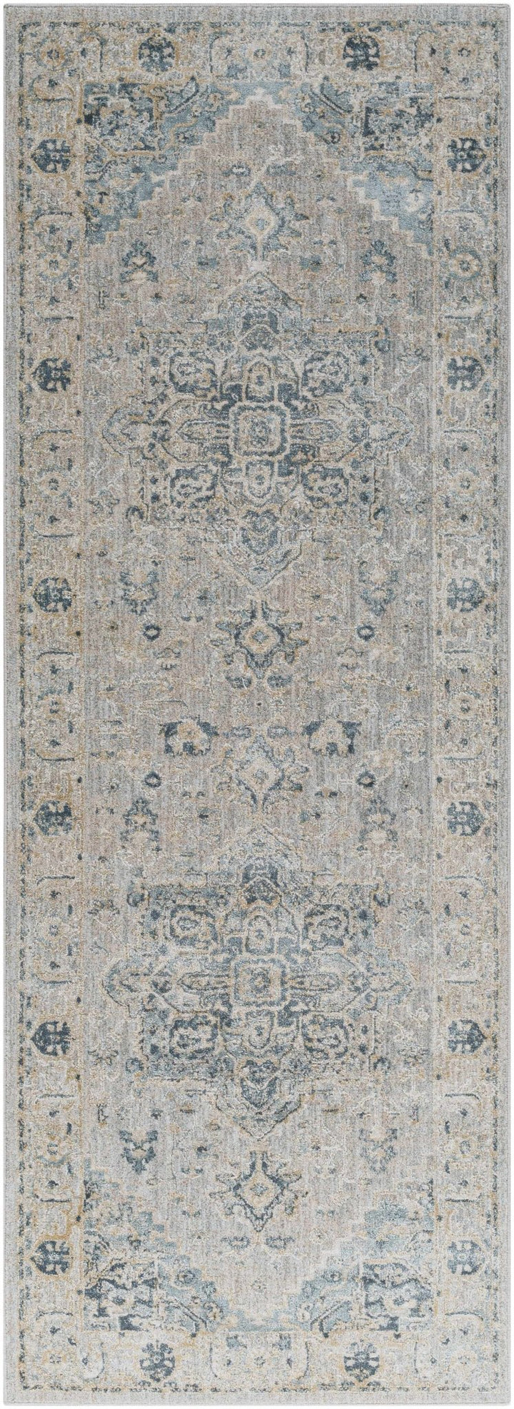 Whangamata Traditional Design Gray And Beige Area Rug - The Rug Decor