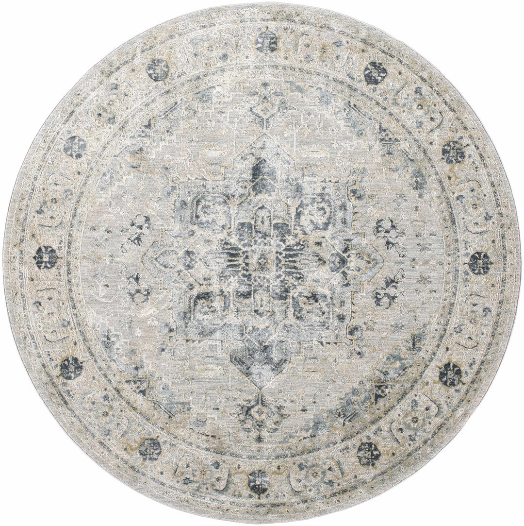 Whangamata Traditional Design Gray And Beige Area Rug - The Rug Decor