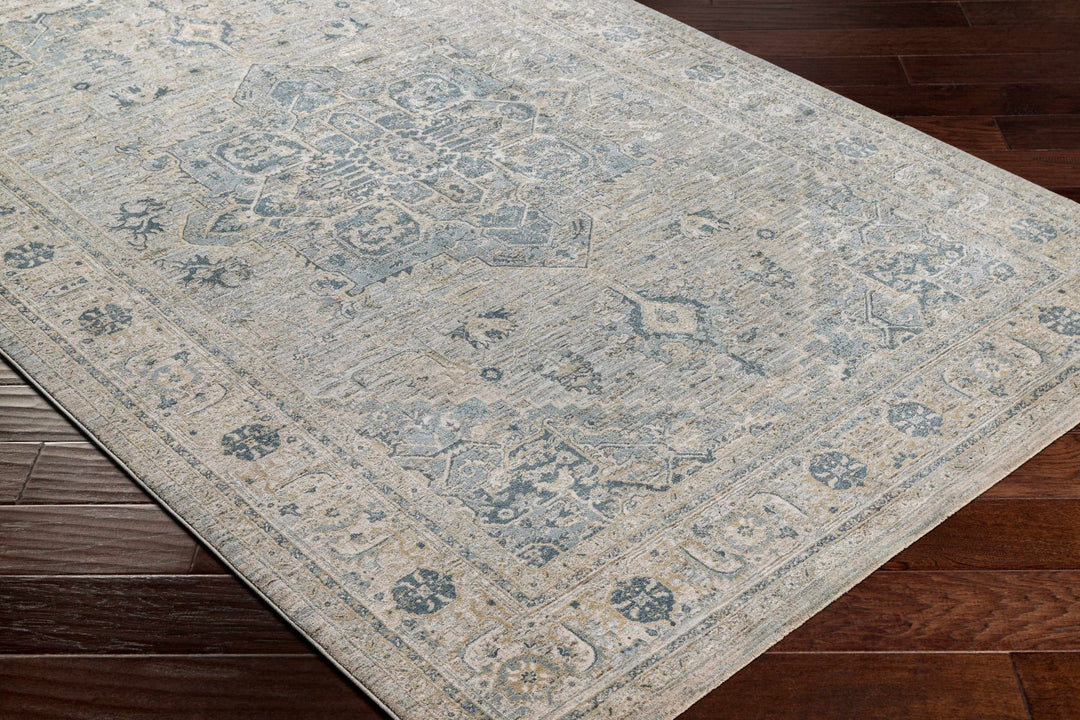 Whangamata Traditional Design Gray And Beige Area Rug - The Rug Decor