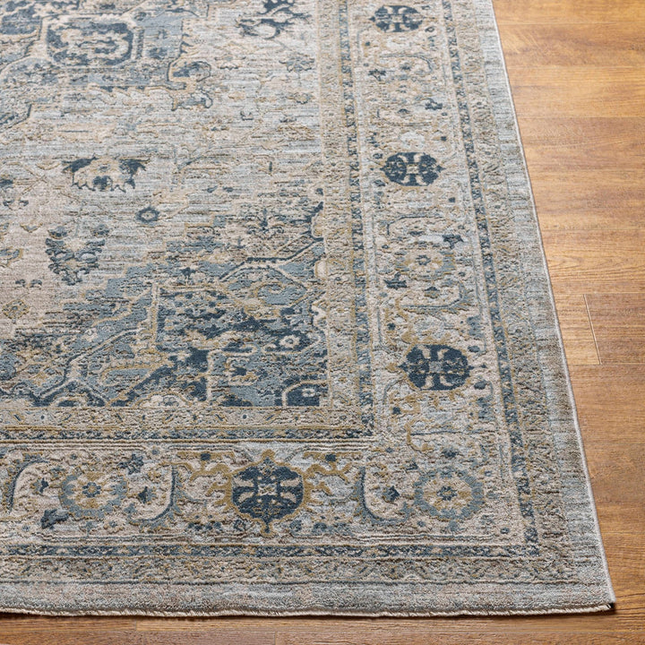 Whangamata Traditional Design Gray And Beige Area Rug - The Rug Decor