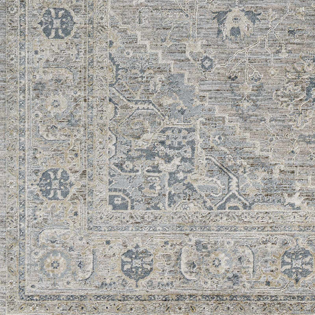 Whangamata Traditional Design Gray And Beige Area Rug - The Rug Decor
