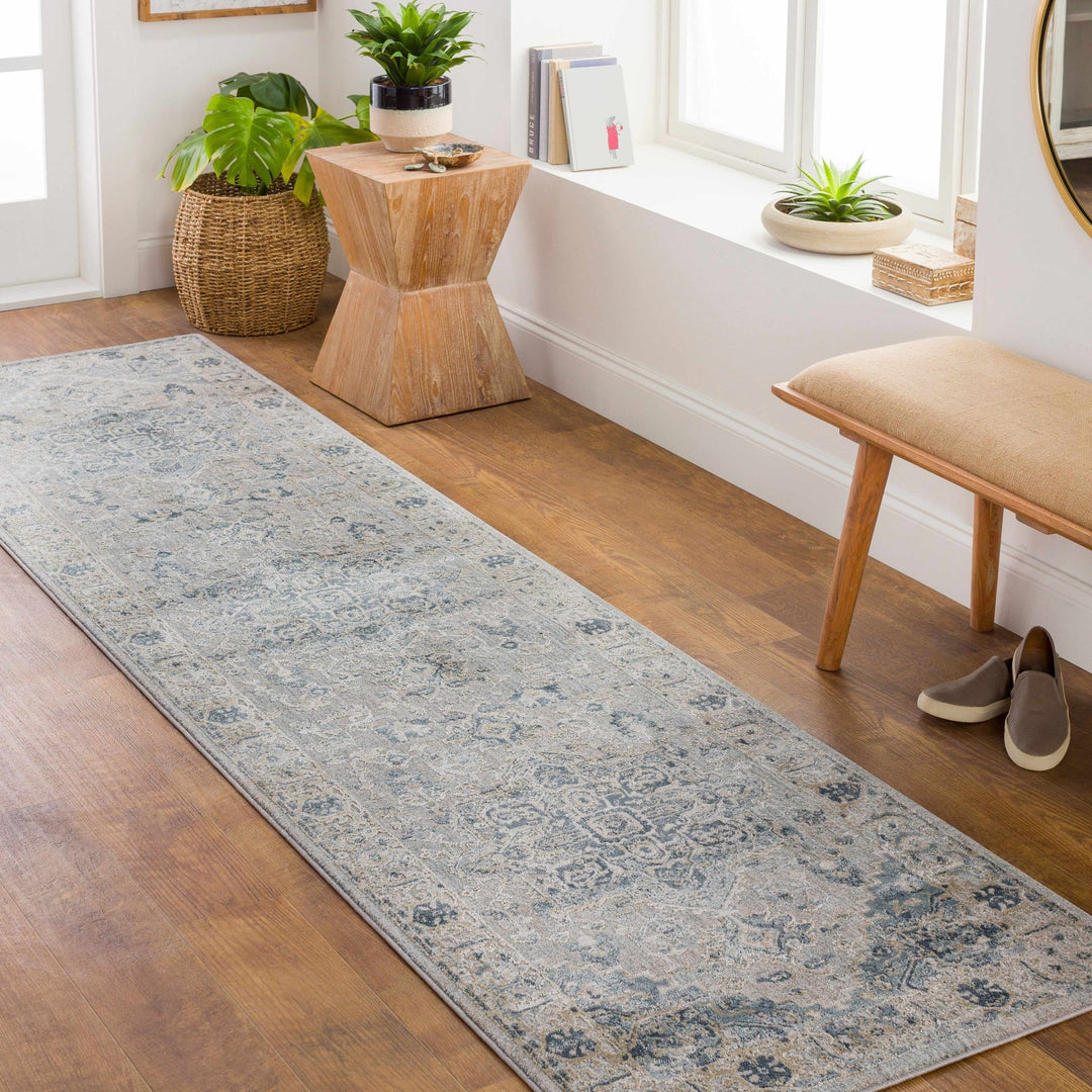 Whangamata Traditional Design Gray And Beige Area Rug - The Rug Decor