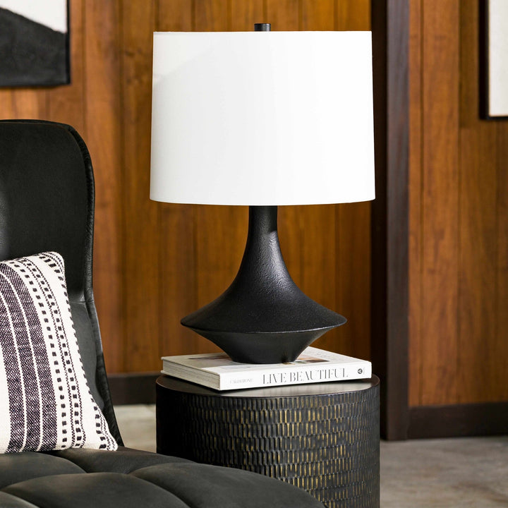 White and Black Modern Side Table lamp - The Rug Decor