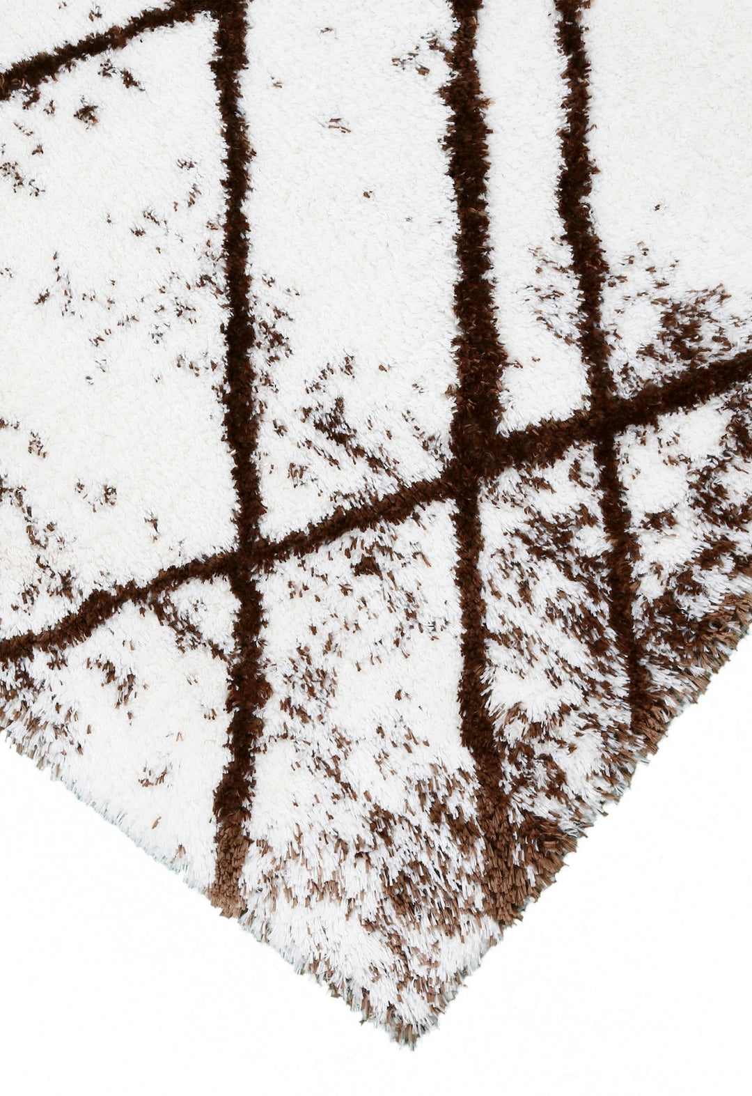 White And Brown Modern Style 5x7 Rug - The Rug Decor