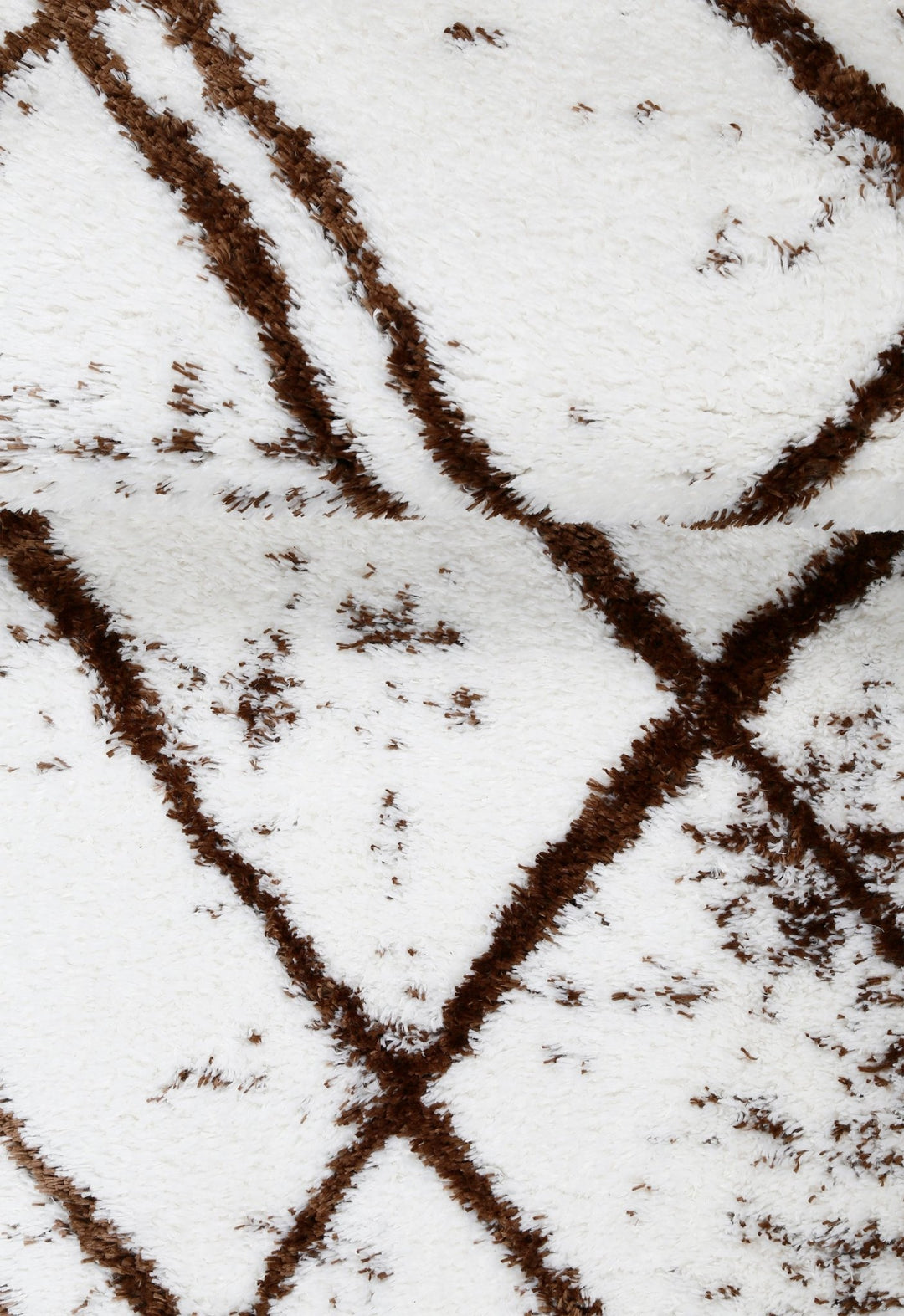White And Brown Modern Style 5x7 Rug - The Rug Decor