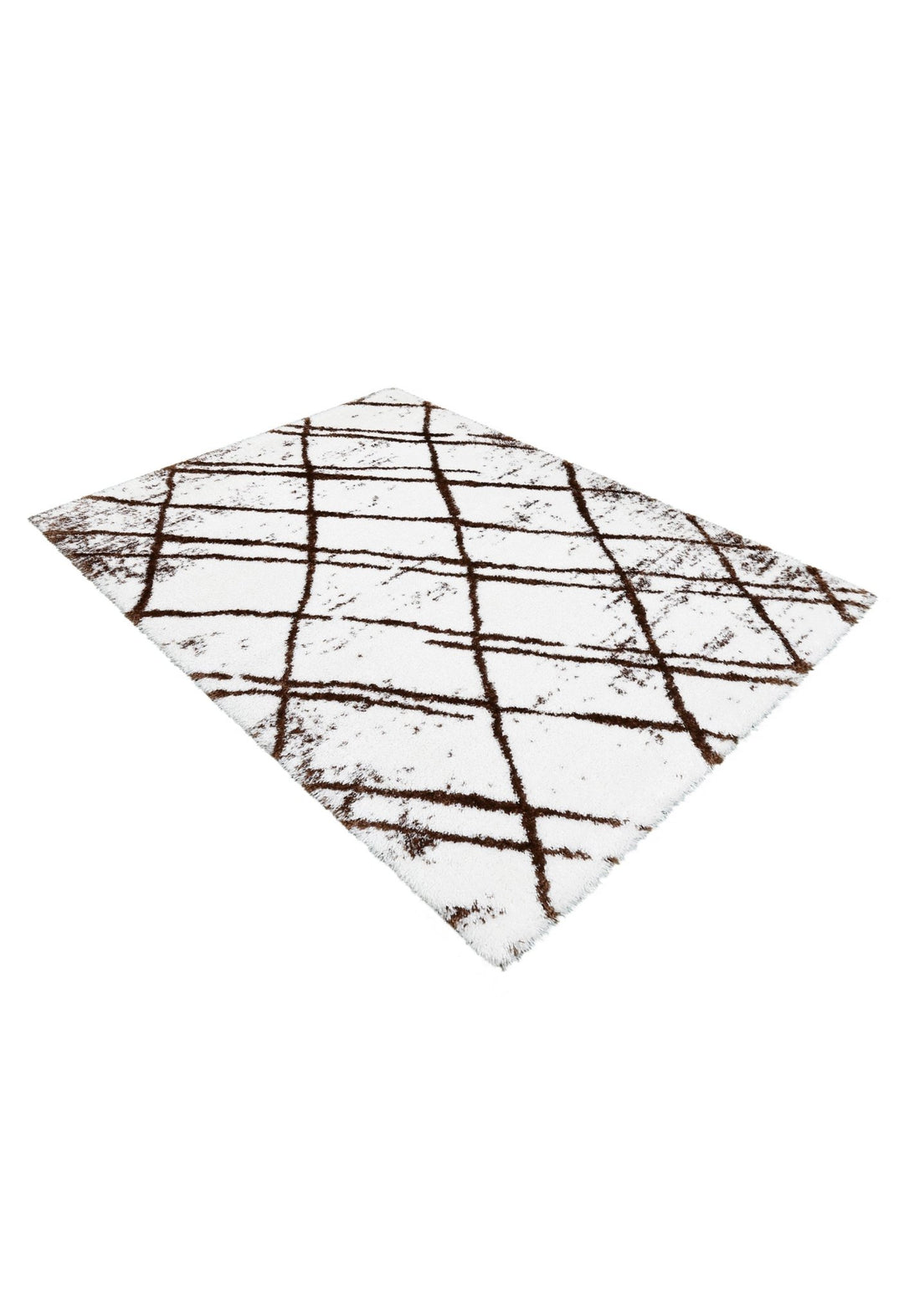 White And Brown Modern Style 5x7 Rug - The Rug Decor