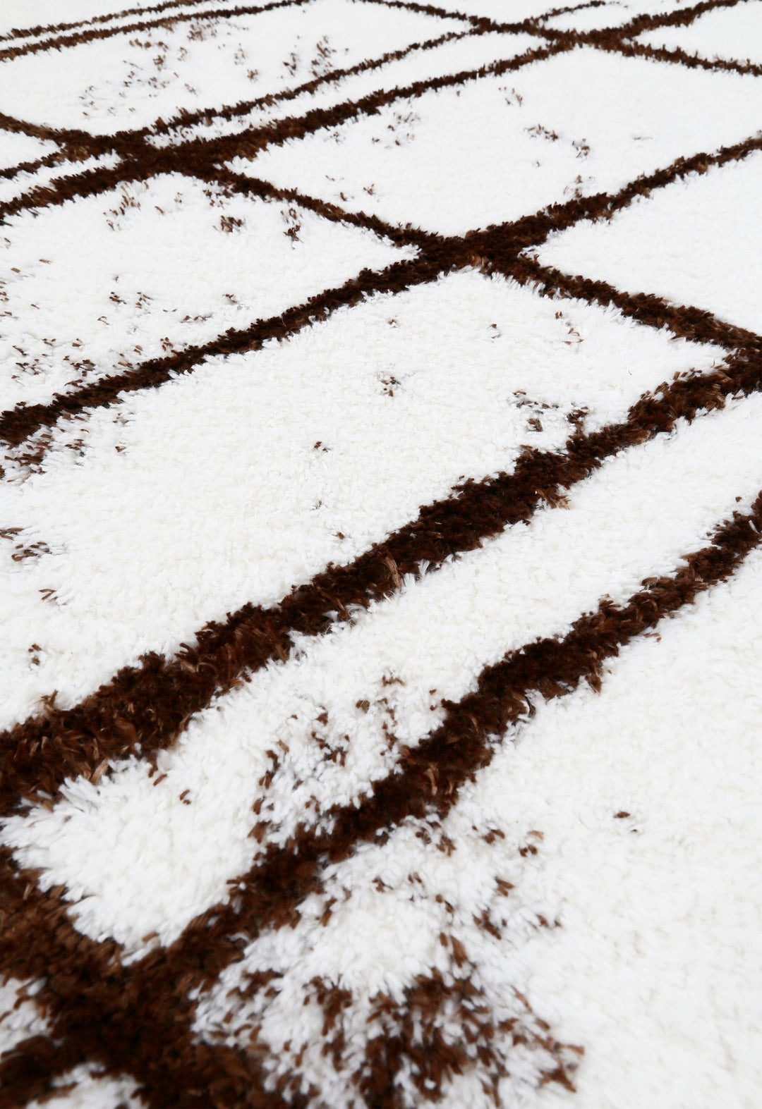 White And Brown Modern Style 5x7 Rug - The Rug Decor
