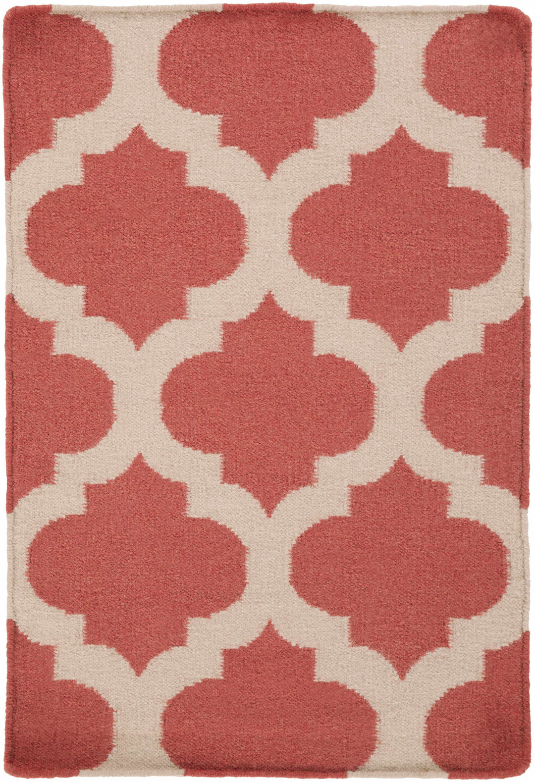 Whitelaw Contemporary Geometrical Peach And Beige Area Rug