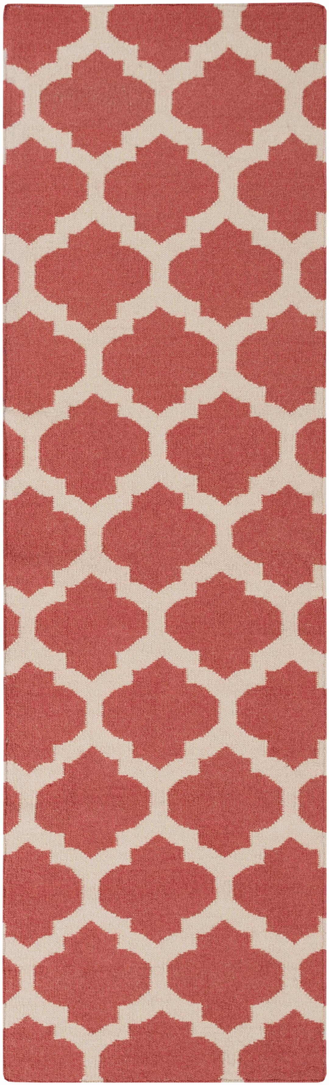 Whitelaw Contemporary Geometrical Peach And Beige Area Rug