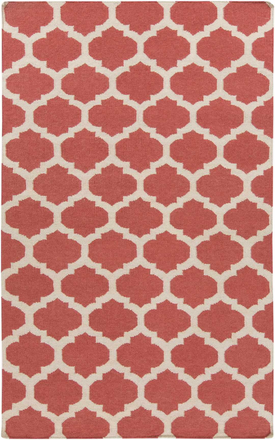 Whitelaw Contemporary Geometrical Peach And Beige Area Rug