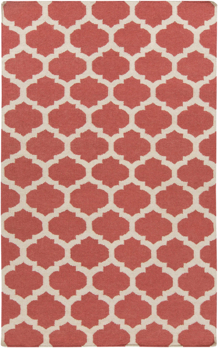 Whitelaw Contemporary Geometrical Peach And Beige Area Rug