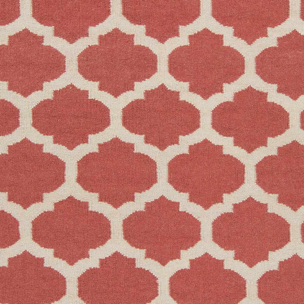 Whitelaw Contemporary Geometrical Peach And Beige Area Rug