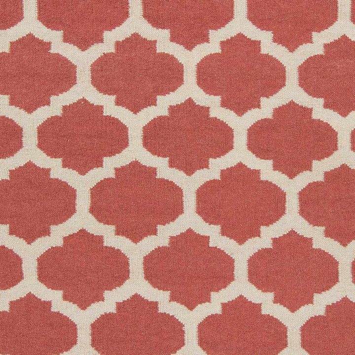 Whitelaw Contemporary Geometrical Peach And Beige Area Rug