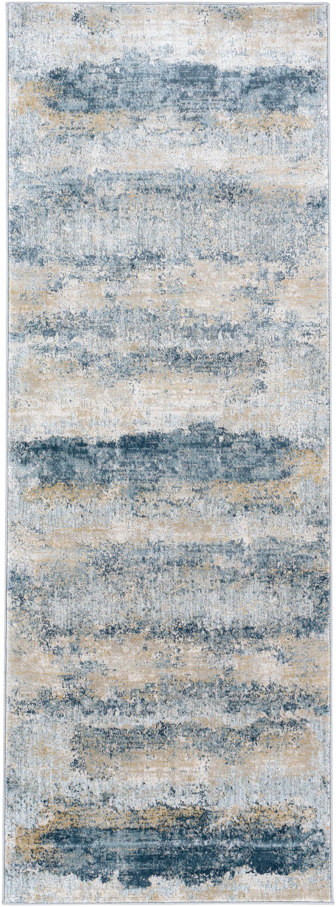 Gray Modern Abstract Machine Woven Rug