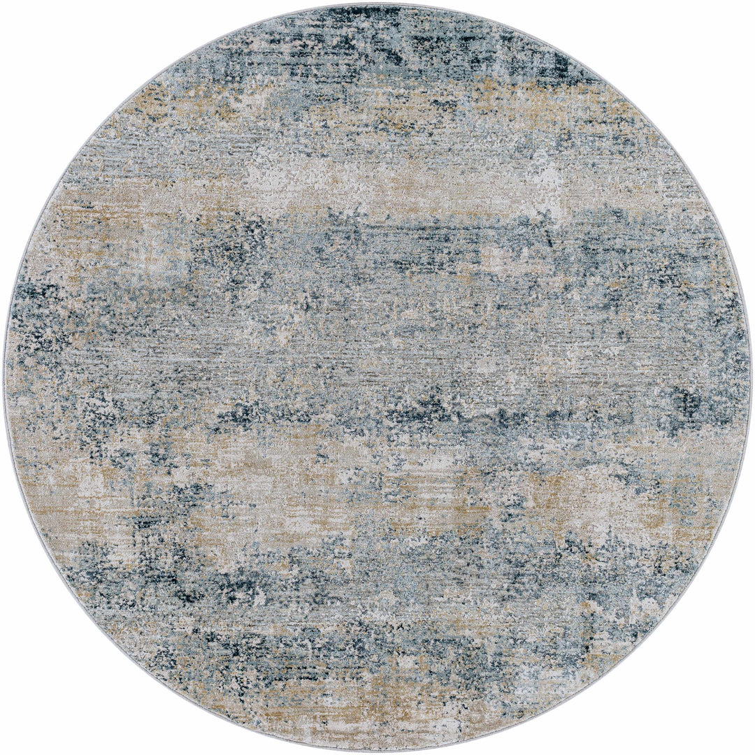 Gray Modern Abstract Machine Woven Rug