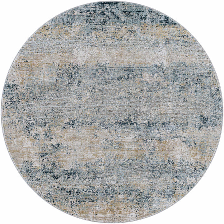 Gray Modern Abstract Machine Woven Rug