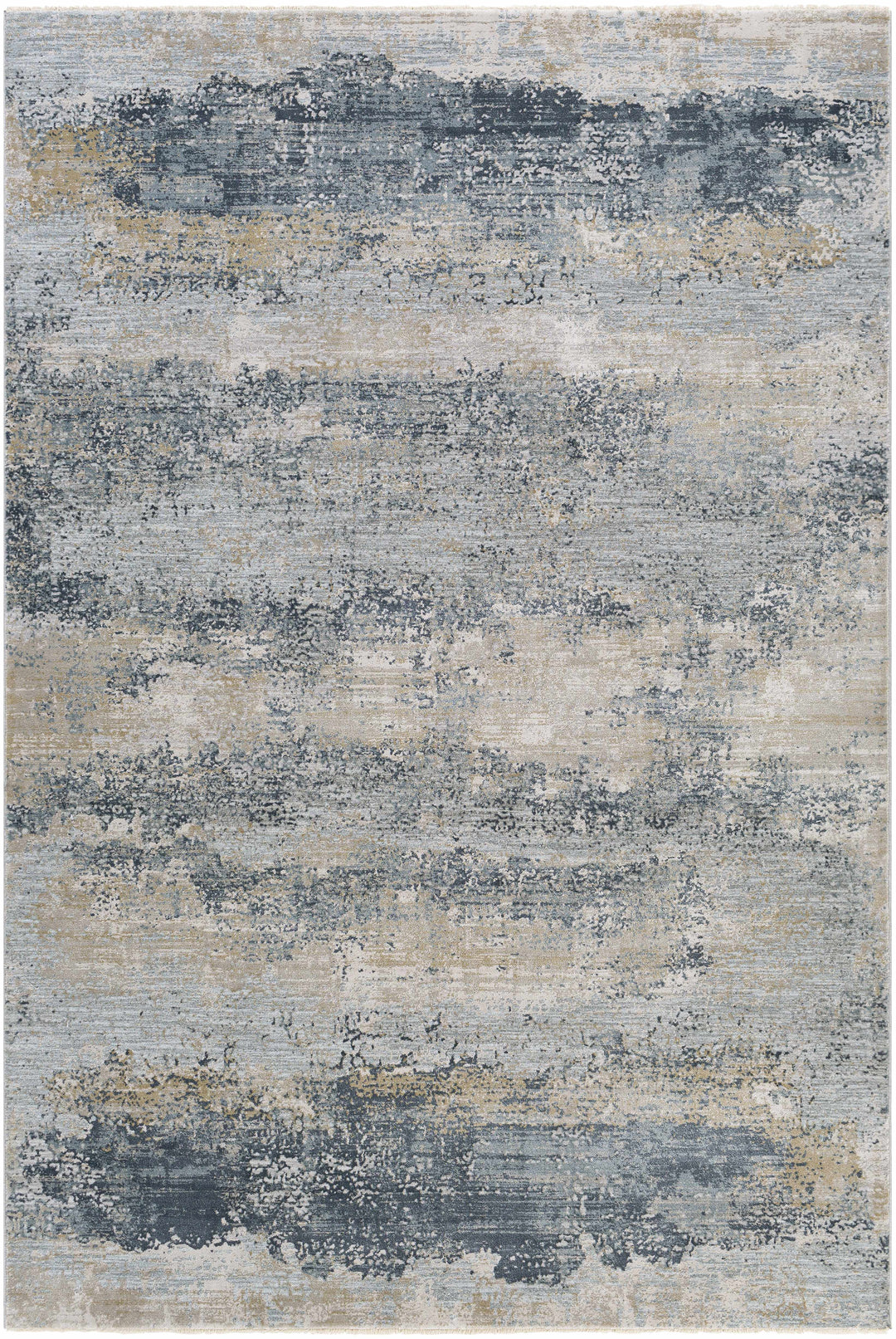 Gray Modern Abstract Machine Woven Rug