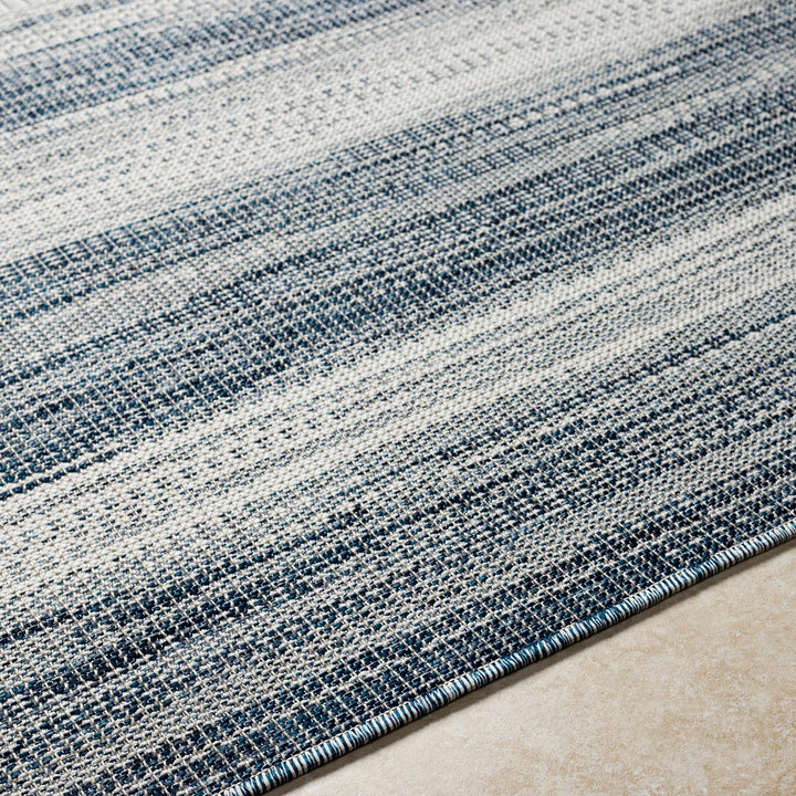 Wihe Contemporary Style Ivory And Blue Area Rug - The Rug Decor