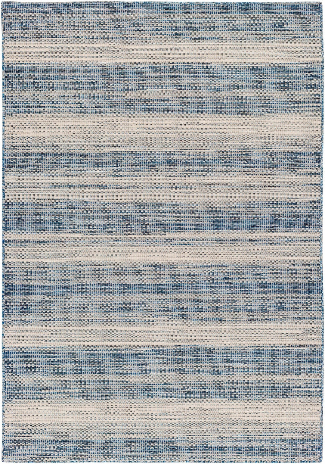 Wihe Contemporary Style Ivory And Blue Area Rug - The Rug Decor