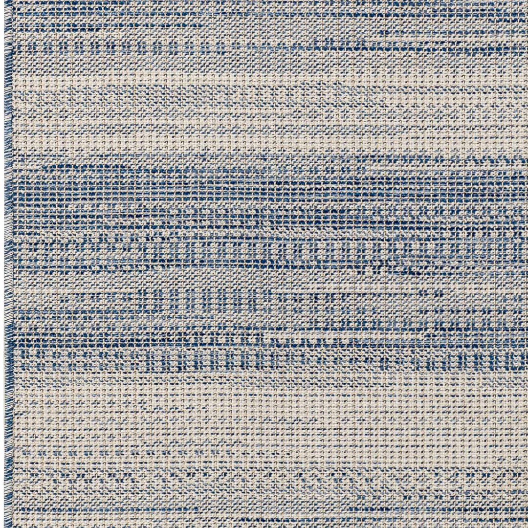 Wihe Contemporary Style Ivory And Blue Area Rug - The Rug Decor