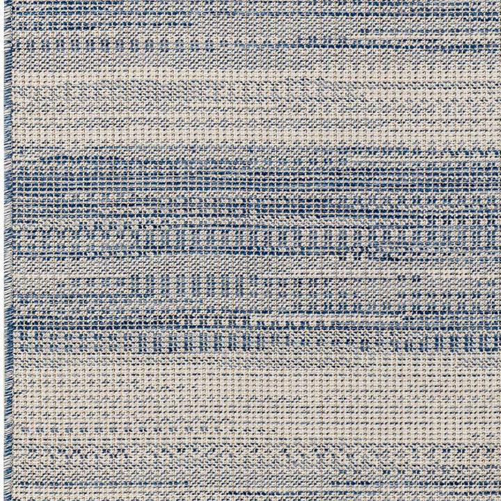 Wihe Contemporary Style Ivory And Blue Area Rug - The Rug Decor