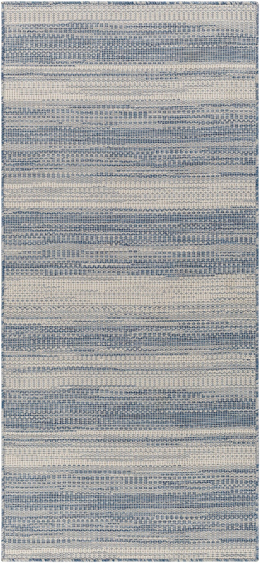 Wihe Contemporary Style Ivory And Blue Area Rug - The Rug Decor